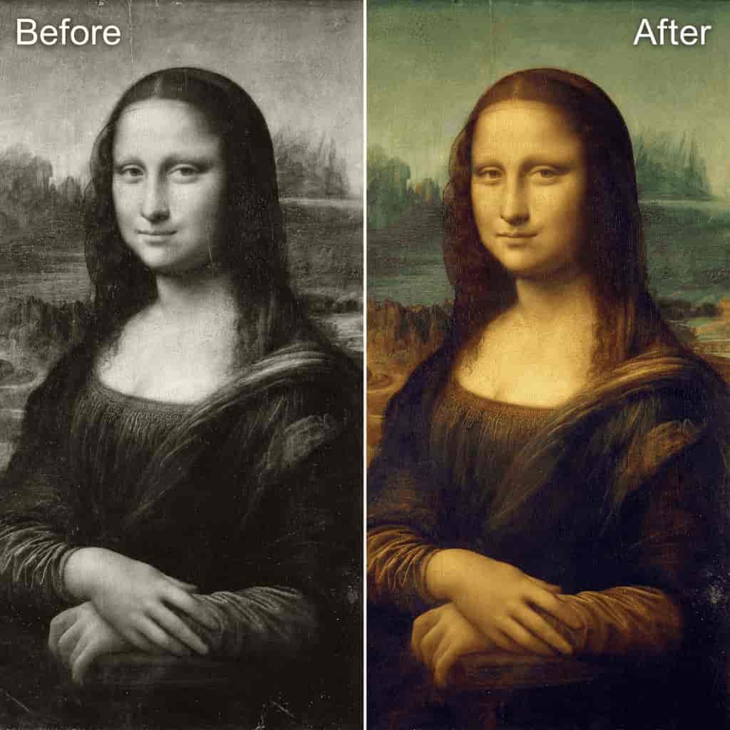 Image colorization generated with Nano Banana Ultra AI image to image