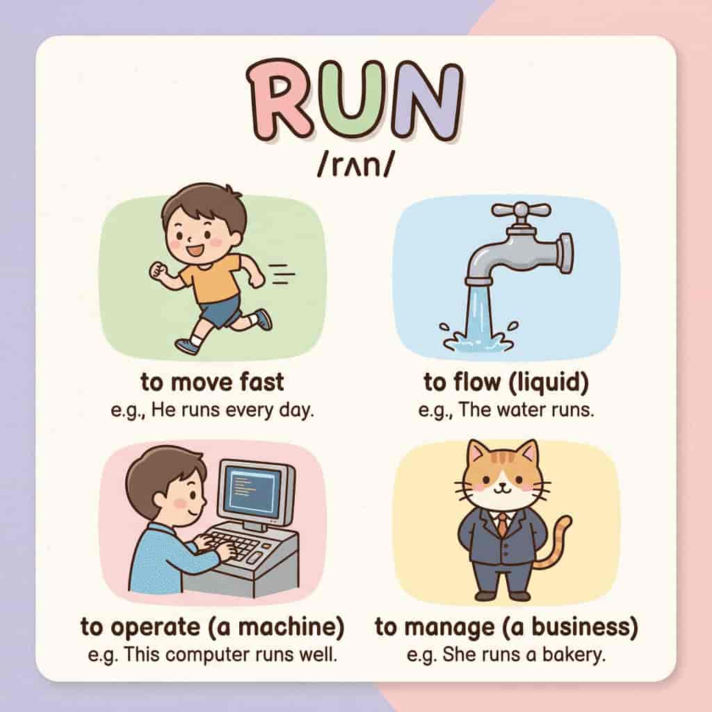 English word usage tutorial generated with Nano Banana Ultra AI text to image