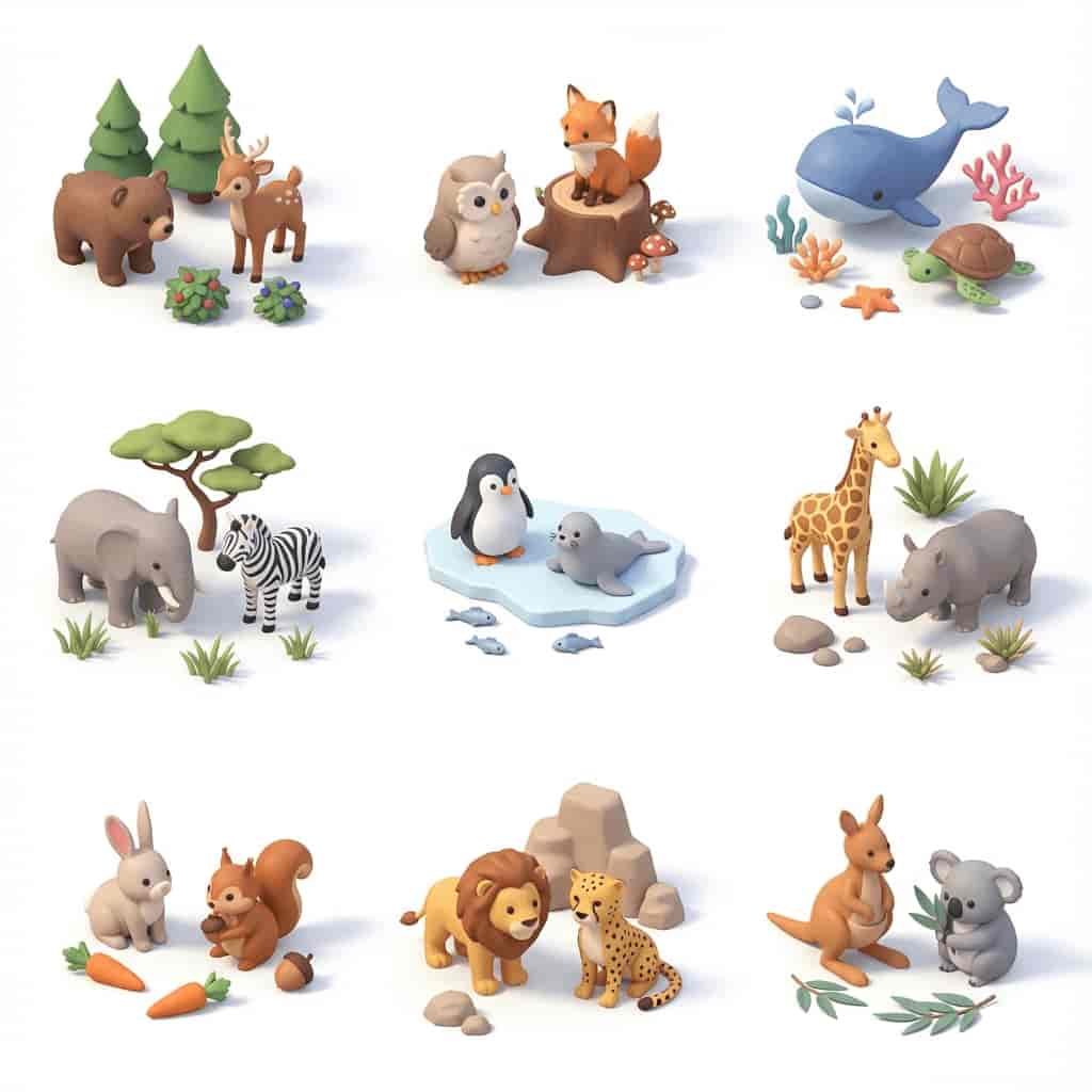 Isometric icons generated with Nano Banana Ultra AI text to image